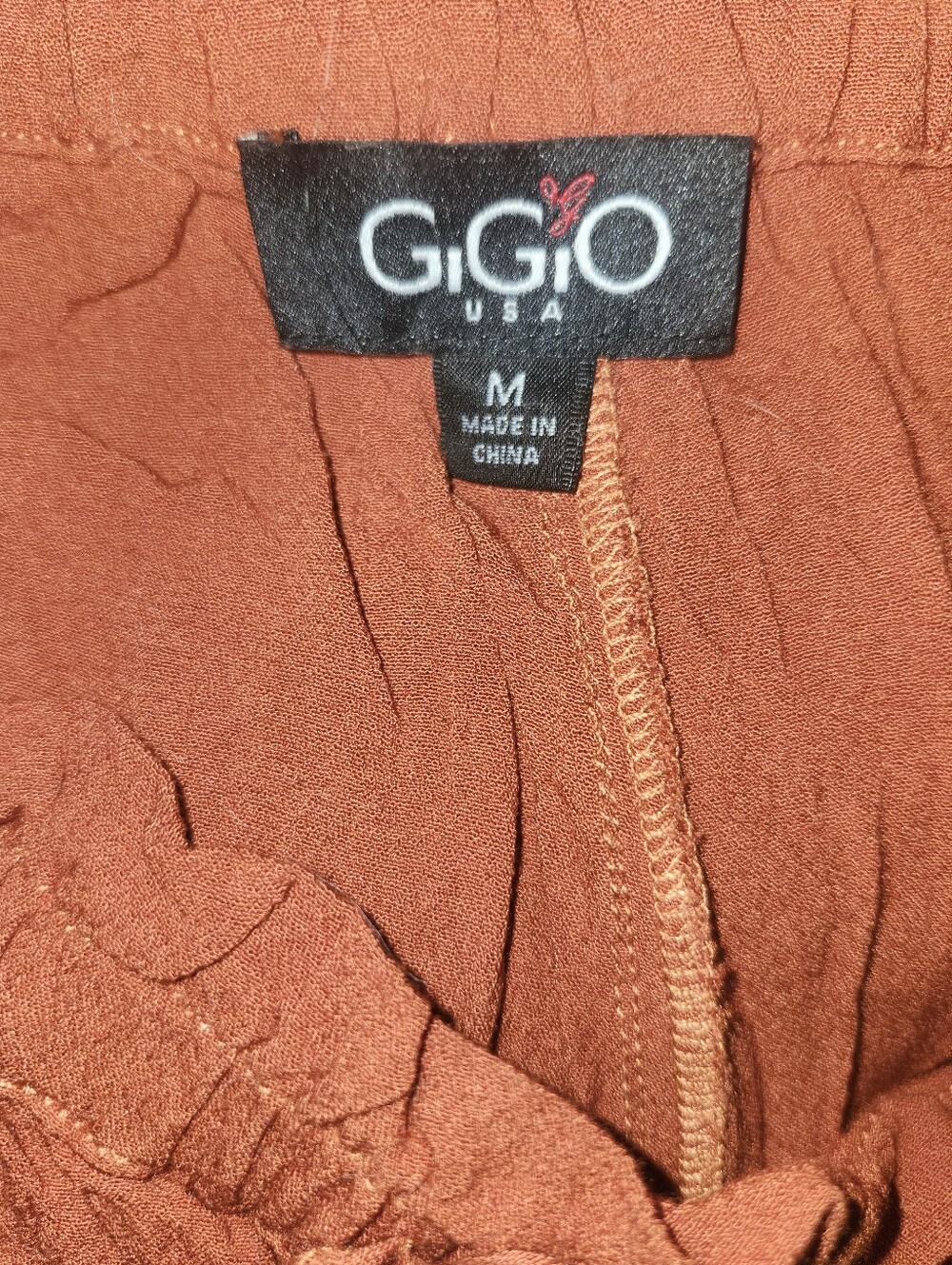 EUC Gigio "Tassel Tie🎀 Pom Pom Trim Shorts w/Pockets🤗" in "Red❤️Clay🧡" Medium - Picture 7 of 8